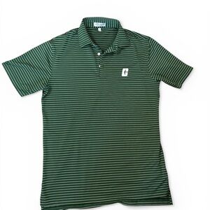 Peter Millar Summer Comfort Golf Polo Shirt with Charlotte 49ers Logo Striped S